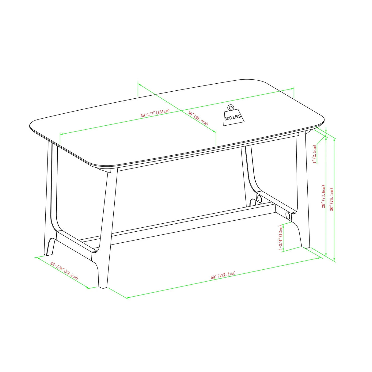 Mid-Century Modern Dining Table With Trestle Base - Furniture Home Direct