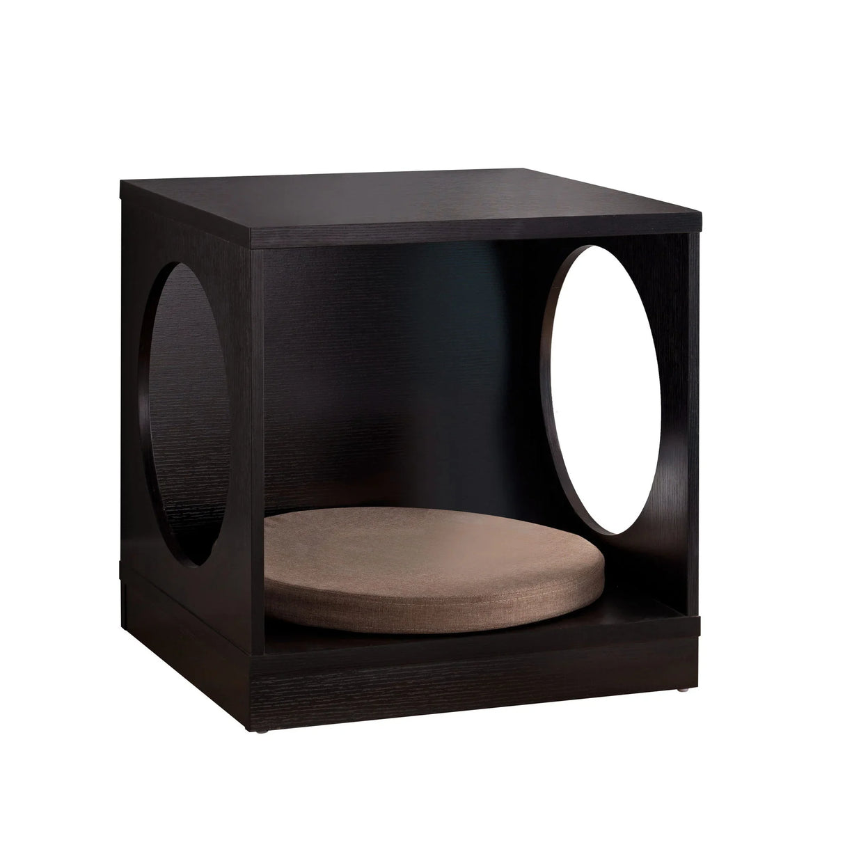 Circle Design Comfortable Pet End Table With Removable Mat - Red Cocoa - Furniture Home Direct