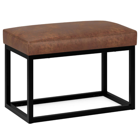 Reynolds - Small Bench - Distressed Saddle Brown - Furniture Home Direct
