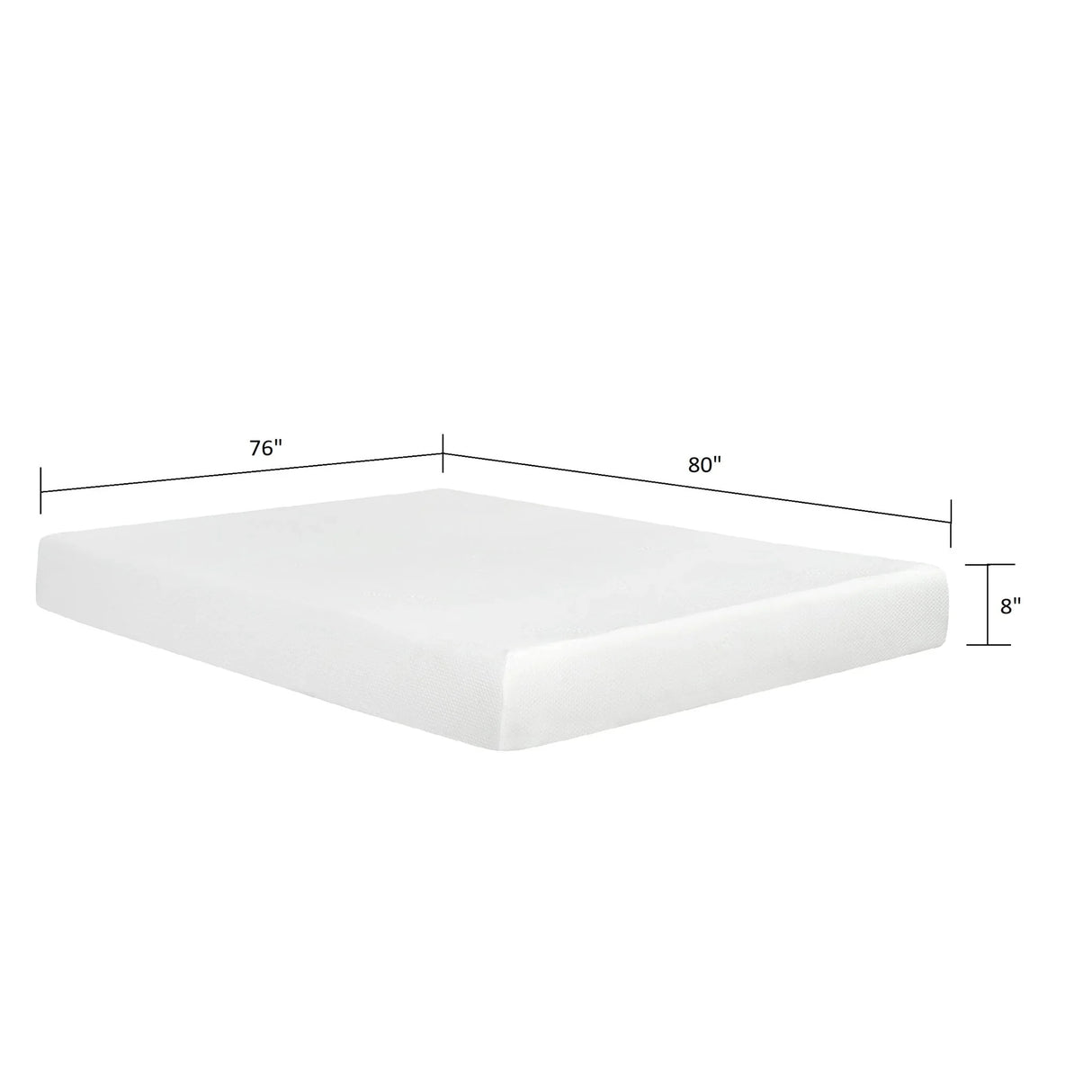8" Plush Gel Memory Foam Mattress For Bed, Polyester Aloe Vera Cover - Furniture Home Direct