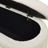Fuji - Upholstered Oval Storage Bench - Furniture Home Direct