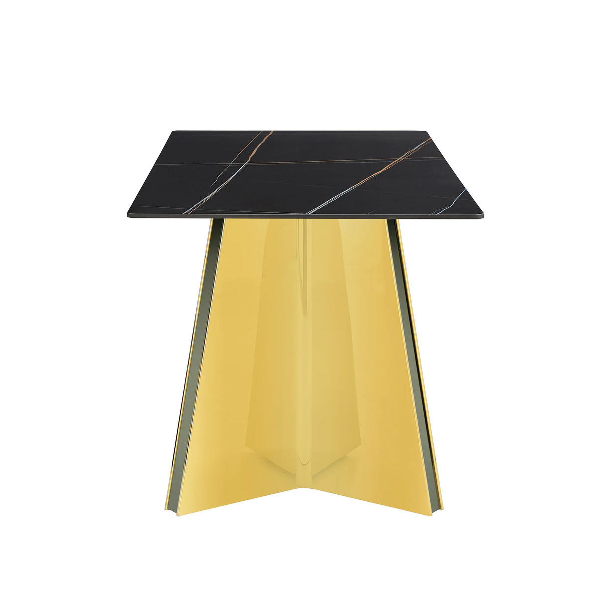 Dining Table Black Marble With Gold Butterfly Legs Black - Furniture Home Direct