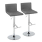 Mason - Contemporary Adjustable Barstool & Swivel With Straight T Footrest (Set of 2) - Furniture Home Direct
