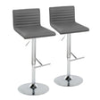 Mason - Contemporary Adjustable Barstool & Swivel With Straight T Footrest (Set of 2) - Furniture Home Direct