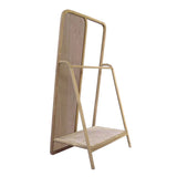 Clothes Hanger With Mirror, Large - Brown - Furniture Home Direct