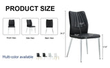 Dining Chairs with PU Upholstery and Metal Legs Black - Furniture Home Direct