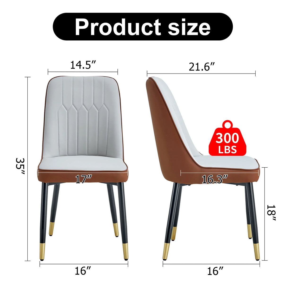 Modern Dining Chair With Metal Leg - Furniture Home Direct