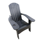 Outdoor Or Indoor Wood Adirondack Chair With An Hole To Hold Umbrella, On The Arm - Furniture Home Direct