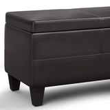 Avalon - Lift Top Rectangular Storage Ottoman - Tanners Brown - Furniture Home Direct