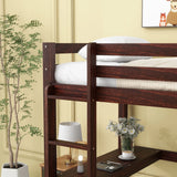 Loft Pine Wood Bed With Built-In Desk, Safety Guardrails, Ladder - Furniture Home Direct