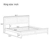 Modern Solid Wood Platform Bed - Furniture Home Direct