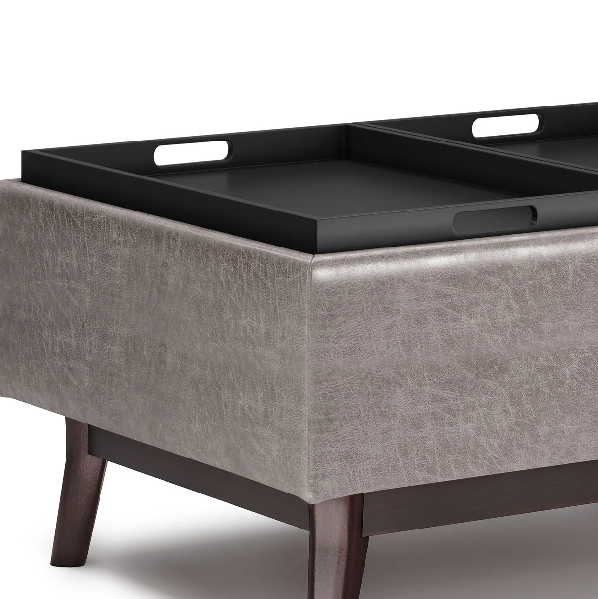 Owen - Tray Top Small Coffee Table Upholstered Storage Ottoman - Furniture Home Direct