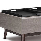 Owen - Tray Top Small Coffee Table Upholstered Storage Ottoman - Furniture Home Direct
