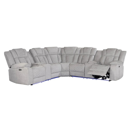 Raize Power Sectional - Ash - Furniture Home Direct