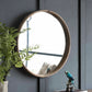 Round Wood Mirror, Wall Mounted Mirror Home Decor For Bathroom Living Room - Furniture Home Direct