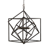 3 Light Metal Chandelier, Hanging Light Fixture With Adjustable Chain For Kitchen, Bulb Not Included - Black - Furniture Home Direct