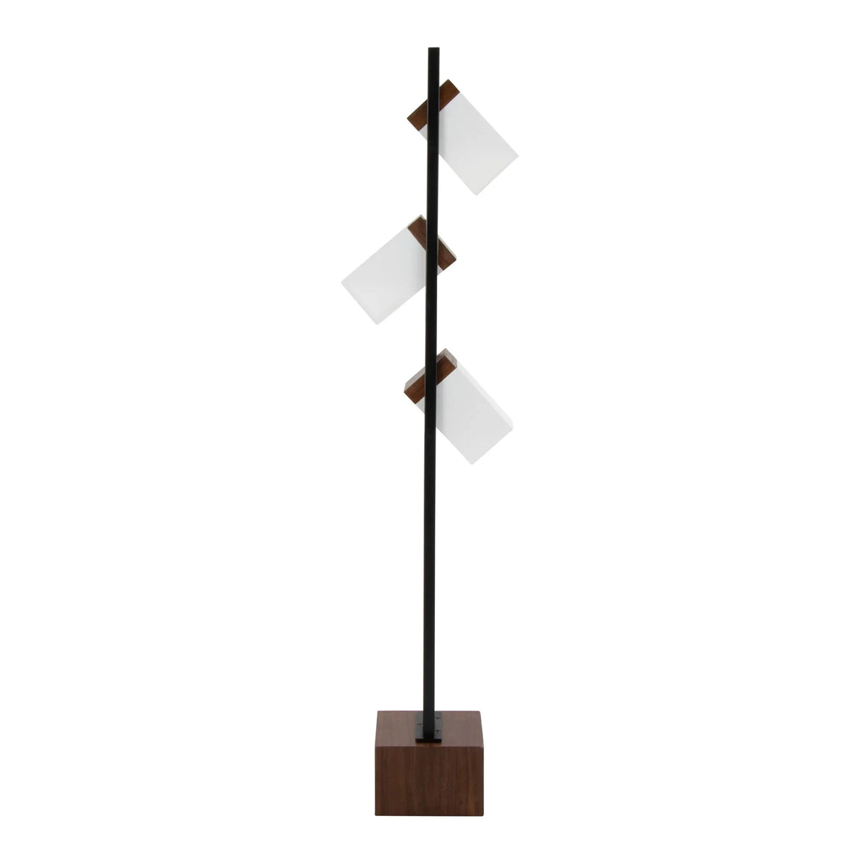 Bento - Contemporary Floor Lamp - Black / Walnut / White - Furniture Home Direct