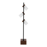 Bento - Contemporary Floor Lamp - Black / Walnut / White - Furniture Home Direct