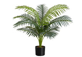 34" Tall, Artificial Plant, Palm Tree, Indoor, Faux, Fake, Floor, Greenery, Potted, Real Touch, Decorative - Green / Black - Furniture Home Direct