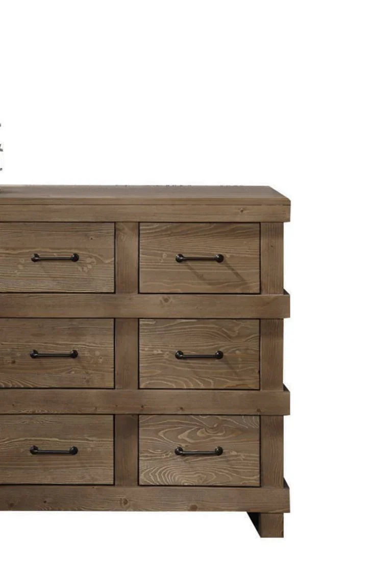 Adams - Anqtique Dresser - Brown Oak - Furniture Home Direct
