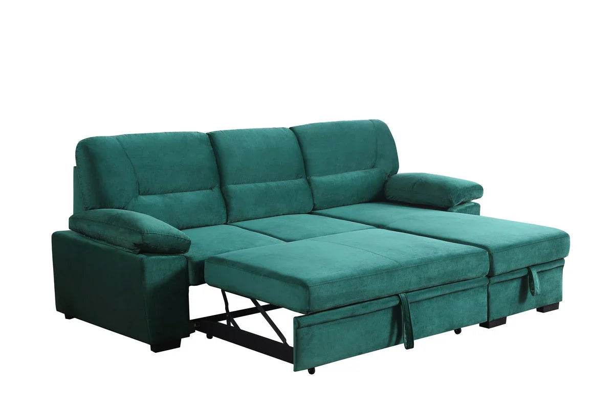 Kipling - Reversible Sleeper Sectional Sofa Chaise - Furniture Home Direct