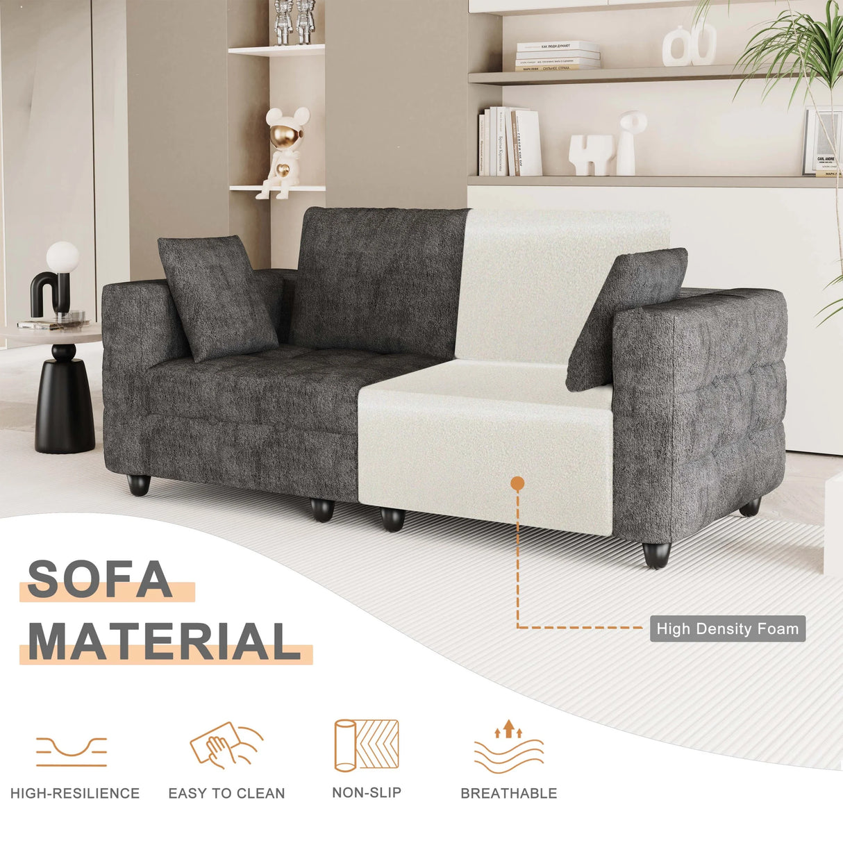 Grey Loveseat - Furniture Home Direct