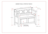 Amherst - Small Transitional Entryway Storage Bench - Furniture Home Direct