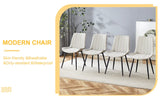 Dining Chairs Set Modern Upholstered PU Leather Gray - Furniture Home Direct