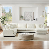 Sectional Sofa U Shaped Oversized With Chaise Beige - Furniture Home Direct