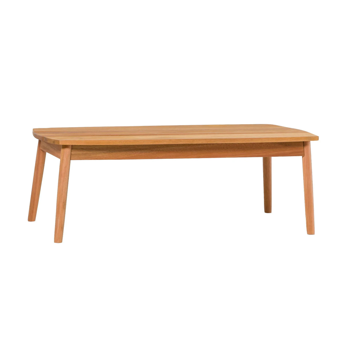 Contemporary Eucalyptus Wood Outdoor Patio Coffee Table - Natural - Furniture Home Direct