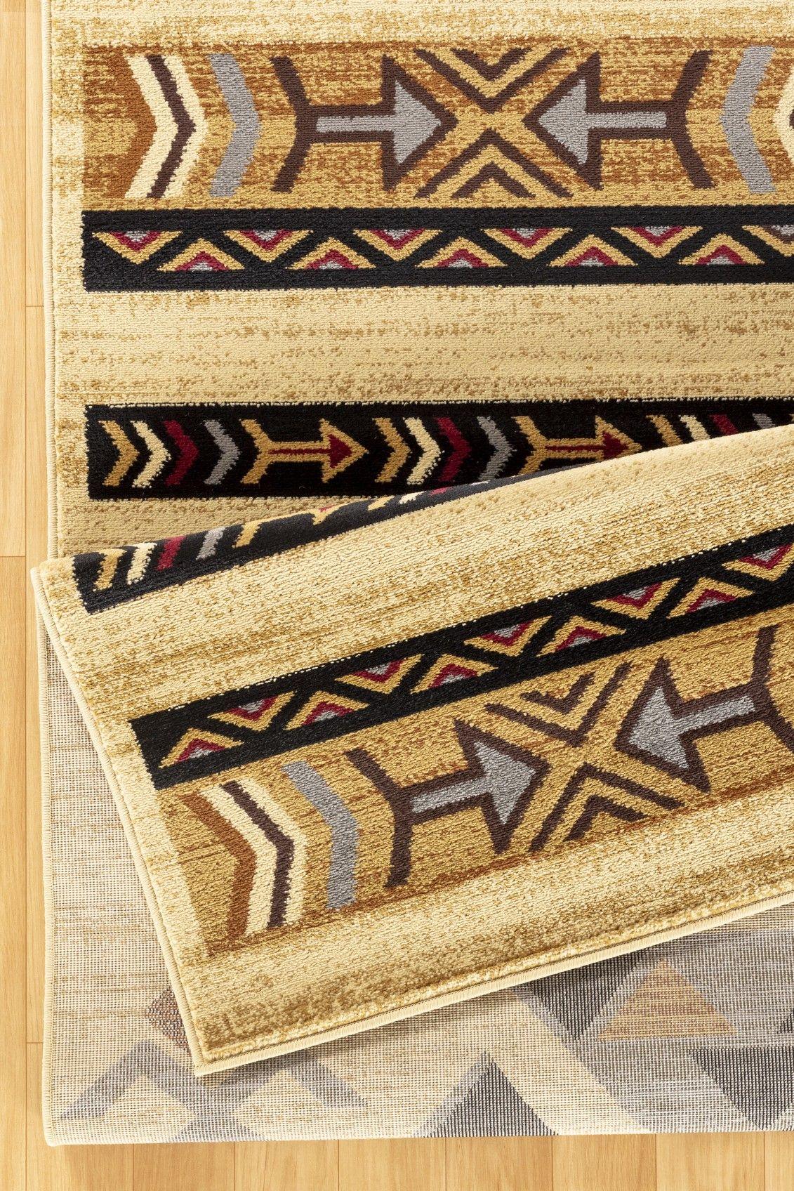 Tribes - 5'3" X 7'3" Southwest Area Rug Polypropylene - Cream - Furniture Home Direct