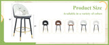 Bar Stool Set Modern Upholstered Two Tone White and Gray - Furniture Home Direct