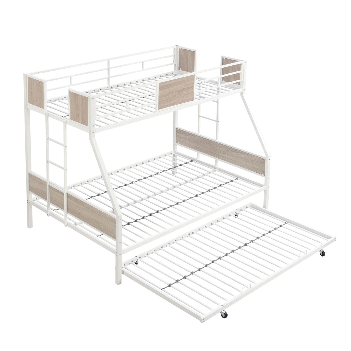 Modern Metal Bunk Bed With Dual Side Ladder And Metal Desig - Furniture Home Direct