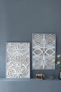 Leaf Shadow Box Wall Decor (Set of 2) - White / Gray - Furniture Home Direct