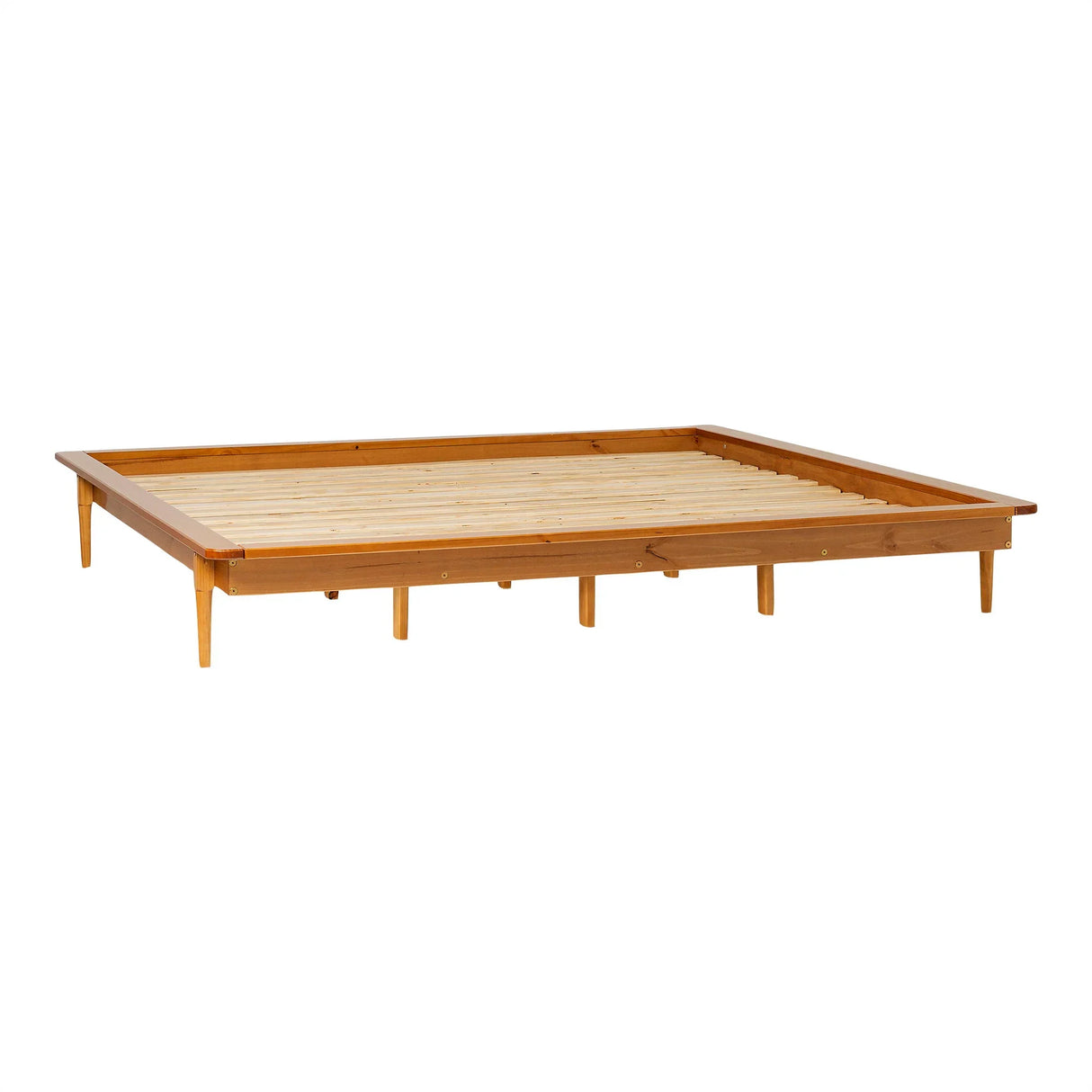 Mid-Century Modern Solid Wood Platform Bed Frame - Furniture Home Direct