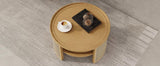 Round Coffee Table With Storage Caned Sides Natural - Furniture Home Direct