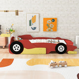 Race Car-Shaped Platform Bed With Wheels - Furniture Home Direct