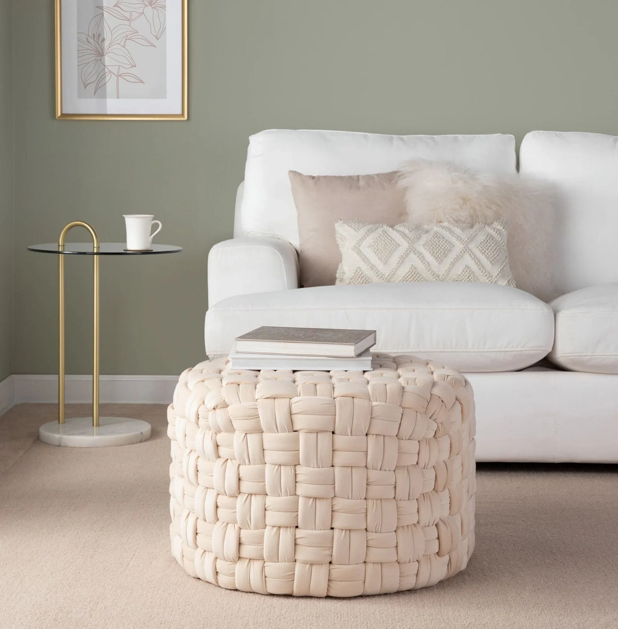 Braided - Versatile Round Ottoman - Furniture Home Direct