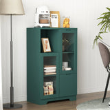 Modern Cabinet With Glass Doors And Drawer - Furniture Home Direct