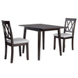 3 Piece Kitchen Dining Set With Drop Leaf Dining Table And 2 Dining Upholstered Chairs, Dining Room Set For Small Places - Furniture Home Direct