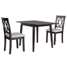3 Piece Kitchen Dining Set With Drop Leaf Dining Table And 2 Dining Upholstered Chairs, Dining Room Set For Small Places - Furniture Home Direct