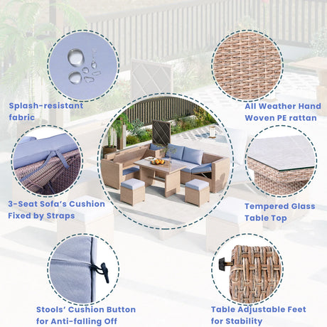 Outdoor 6-Piece Sectional Set - Furniture Home Direct
