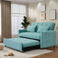 3 In 1 Convertible Sleeper Sofa Bed, Modern Fabric Loveseat Futon Sofa Couch With Pullout Bed, Small Love Seat Lounge Sofa With Reclining Backrest, Furniture For Living Room - Furniture Home Direct
