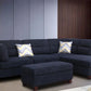 Diego - Fabric Sectional Sofa With Right Facing Chaise, Storage Ottoman, And 2 Accent Pillows - Furniture Home Direct