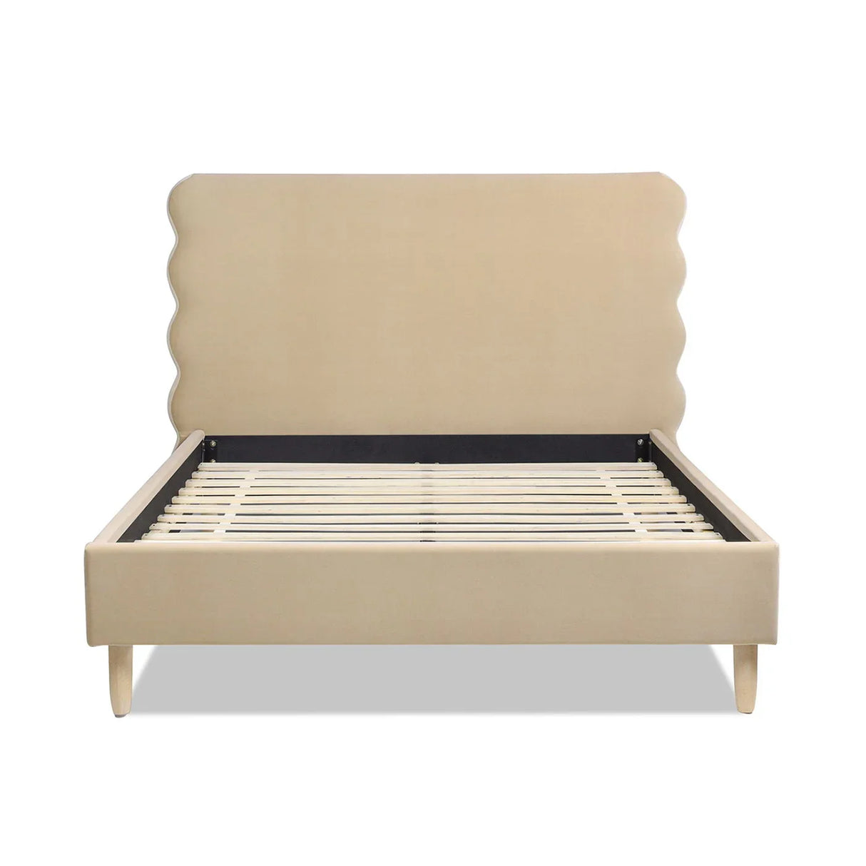Stockholm - Modern Wavy Headboard Platform Bed - Furniture Home Direct