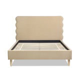 Stockholm - Modern Wavy Headboard Platform Bed - Furniture Home Direct