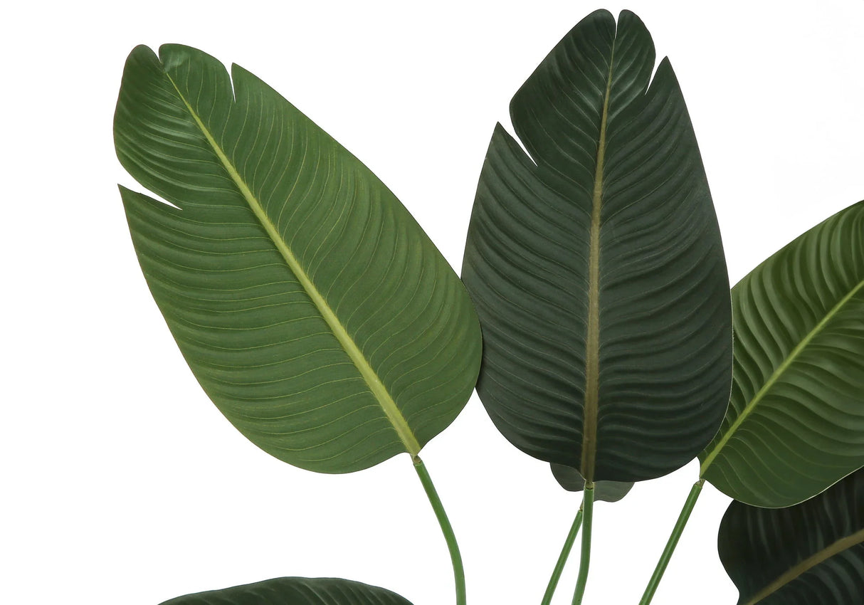 44" Tall, Artificial Plant, Bird Of Paradise Tree, Indoor, Faux, Fake, Floor, Greenery, Potted, Decorative - Green / Black - Furniture Home Direct