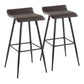 Ale - Contemporary Fixed-Height Bar Stool (Set of 2) - Furniture Home Direct