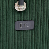 Sofa and Ottoman With Storage, Two USB Ports, Two Cup Holders and Phone Holder - Green - Furniture Home Direct