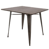 Oregon - Industrial / Farmhouse Dining Table - Espresso - Furniture Home Direct